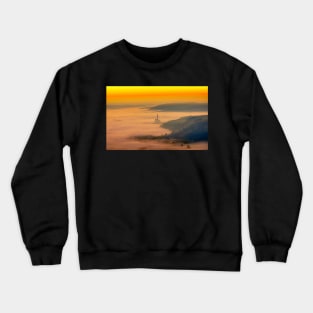 Misty Hope valley, Castleton, Derbyshire, UK Crewneck Sweatshirt